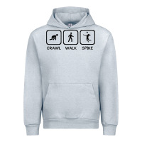 Heather Grey crawl walk spike volleyball Urban Hoodie - artisFamous