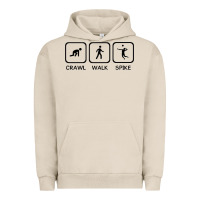 Pigment French Oak crawl walk spike volleyball Urban Hoodie - artisFamous