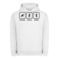 Crawl Walk Spike Volleyball Urban Hoodie | Teevron