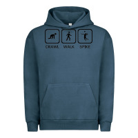Pigment Midnight Navy crawl walk spike volleyball Urban Hoodie - artisFamous