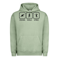 Pigment Oil Green crawl walk spike volleyball Urban Hoodie - artisFamous