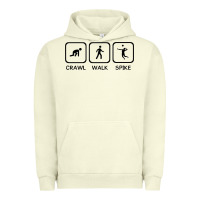 Pigment Pistachio crawl walk spike volleyball Urban Hoodie - artisFamous