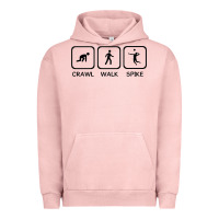 Pigment Salmon crawl walk spike volleyball Urban Hoodie - artisFamous