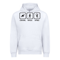 White crawl walk spike volleyball Urban Hoodie - artisFamous