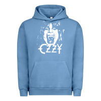 Pigment Pebble Blue crazy train vintage rock Urban Hoodie - artisFamous