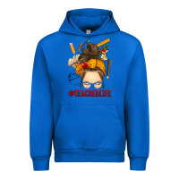 Cobalt messy bun teacher life Urban Hoodie - RanaPortraitStore