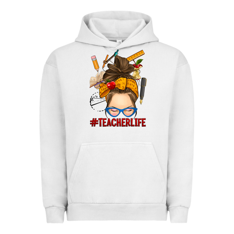 Messy Bun Teacher Life Urban Hoodie by RanaPortraitStore | Teevron