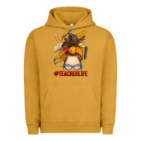 Pigment Peanut Butter messy bun teacher life Urban Hoodie - RanaPortraitStore