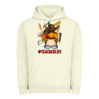 Pigment Pistachio messy bun teacher life Urban Hoodie - RanaPortraitStore