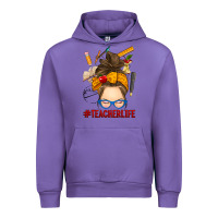Tulip messy bun teacher life Urban Hoodie - RanaPortraitStore