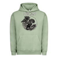 Pigment Oil Green mastodon Urban Hoodie - artisFamous