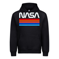 Black vintage retro nasa Urban Hoodie - artisFamous