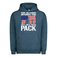 Pigment Midnight Navy if the flag offends you Urban Hoodie - artisFamous