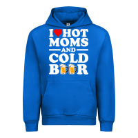 Cobalt i love heart hot moms cold beer funny adult drinking joke Urban Hoodie - artisFamous