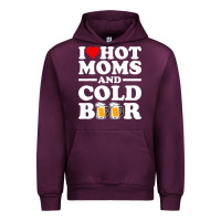 Mauve Wine i love heart hot moms cold beer funny adult drinking joke Urban Hoodie - artisFamous