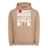 Pigment Burro i love heart hot moms cold beer funny adult drinking joke Urban Hoodie - artisFamous