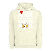 Pigment Pistachio i love heart hot moms cold beer funny adult drinking joke Urban Hoodie - artisFamous