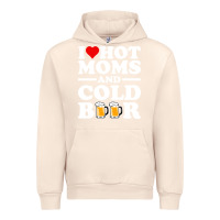 Sandshell i love heart hot moms cold beer funny adult drinking joke Urban Hoodie - artisFamous