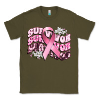 Army Green survivor breast cancer Classic Tee - CowGirlArtShop