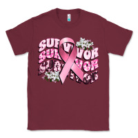Burgundy survivor breast cancer Classic Tee - CowGirlArtShop