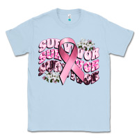 Dusty Blue survivor breast cancer Classic Tee - CowGirlArtShop