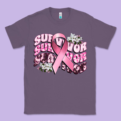 Survivor Breast Cancer Classic Tee Designed By Cowgirlartshop