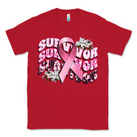 Red survivor breast cancer Classic Tee - CowGirlArtShop