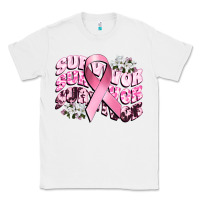 White survivor breast cancer Classic Tee - CowGirlArtShop
