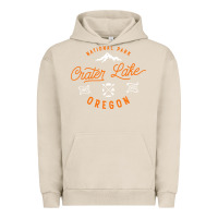 Pigment French Oak crater lake oregon national park vintage retro Urban Hoodie - artisFamous