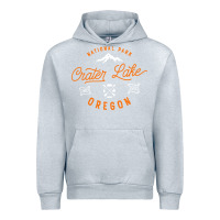 Heather Grey crater lake oregon national park vintage retro Urban Hoodie - artisFamous