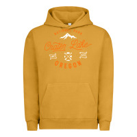 Pigment Peanut Butter crater lake oregon national park vintage retro Urban Hoodie - artisFamous