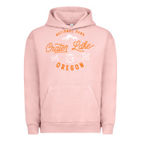 Pigment Salmon crater lake oregon national park vintage retro Urban Hoodie - artisFamous