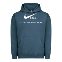 Pigment Midnight Navy jesus just praise him jesus surfed christian Urban Hoodie - artisFamous