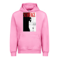 Fuchsia Pink scarface distressed movie photo Urban Hoodie - artisFamous
