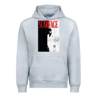 Heather Grey scarface distressed movie photo Urban Hoodie - artisFamous