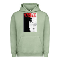Pigment Oil Green scarface distressed movie photo Urban Hoodie - artisFamous