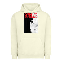 Pigment Pistachio scarface distressed movie photo Urban Hoodie - artisFamous