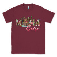Burgundy mama bear with daisy Classic Tee - RanaPortraitStore