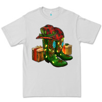 Dove Grey cowboy hat with boots christmas Premium Tee - RanaPortraitStore