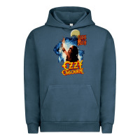 Pigment Midnight Navy bark at the moon Urban Hoodie - artisFamous