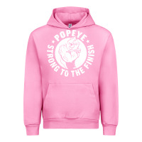 Fuchsia Pink strong to the finish Urban Hoodie - artisFamous