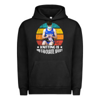 Pigment Black tom daley knitting is my favourite sport  3 Urban Hoodie - artisFamous
