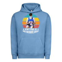 Pigment Pebble Blue tom daley knitting is my favourite sport  3 Urban Hoodie - artisFamous
