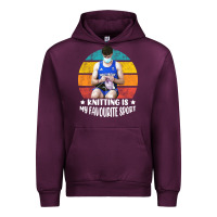 Mauve Wine tom daley knitting is my favourite sport  3 Urban Hoodie - artisFamous
