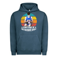Pigment Midnight Navy tom daley knitting is my favourite sport  3 Urban Hoodie - artisFamous