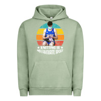 Pigment Oil Green tom daley knitting is my favourite sport  3 Urban Hoodie - artisFamous