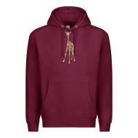 Burgundy baby giraffe Premium Hoodie - LillyAllenDesigns