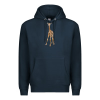 Navy baby giraffe Premium Hoodie - LillyAllenDesigns