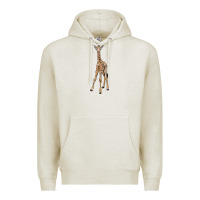 Oatmeal Heather baby giraffe Premium Hoodie - LillyAllenDesigns