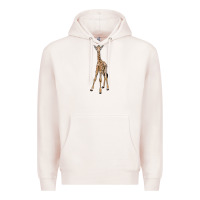 Pale Pink baby giraffe Premium Hoodie - LillyAllenDesigns